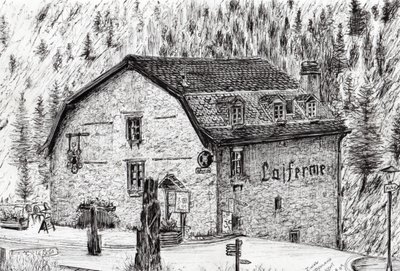 Zinal Switzerland, 2009, (tinta no papel) de Vincent Alexander Booth